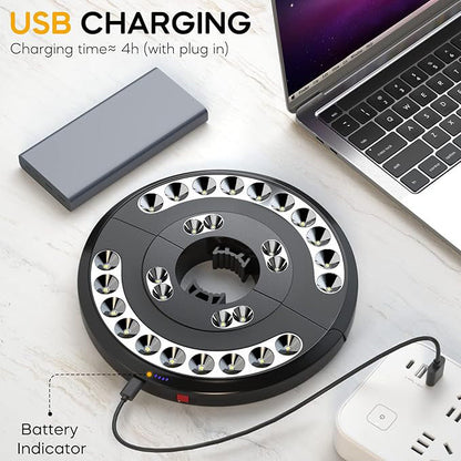 Parasol Clip Light with Warm White LED and Rechargeable Battery