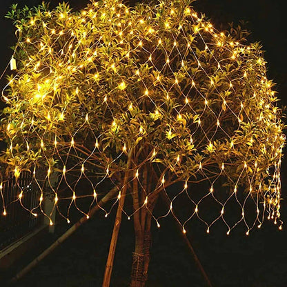 Outdoor Mesh Net Lights with 3 Meter Cord and Weatherproof Construction