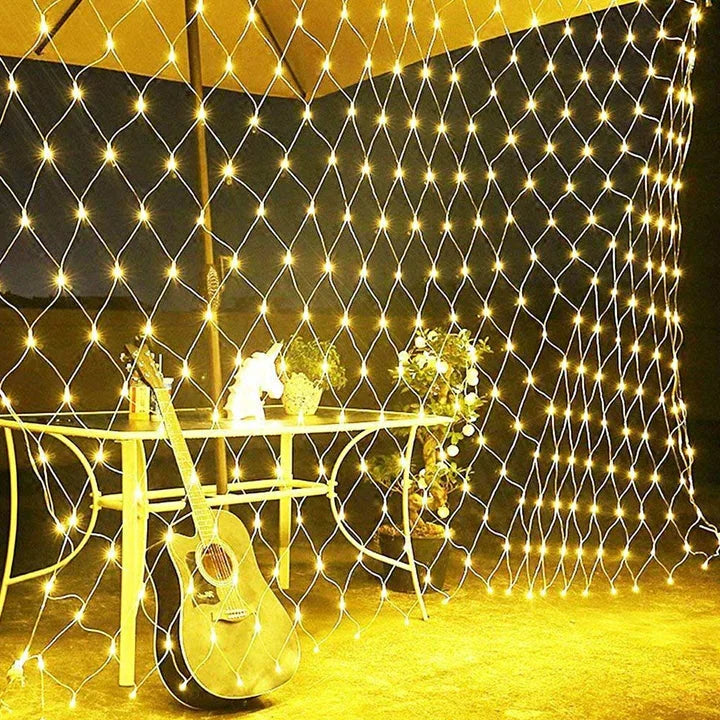 Outdoor Mesh Net Lights with 3 Meter Cord and Weatherproof Construction