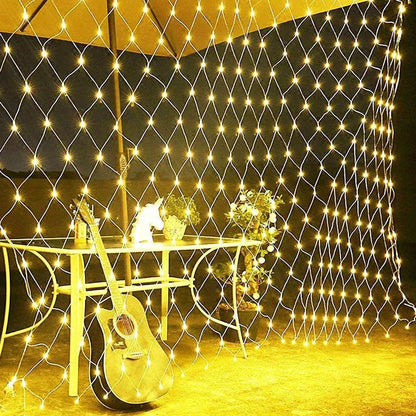 Outdoor Mesh Net Lights with 3 Meter Cord and Weatherproof Construction