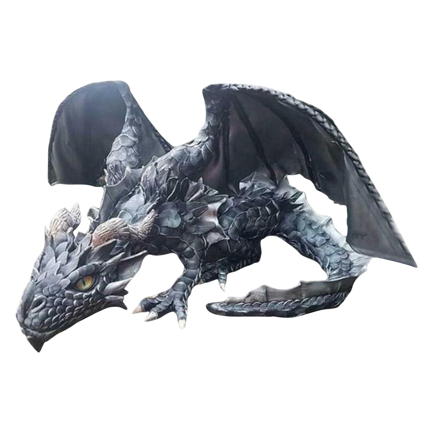 Dragon Guardian Statue with Detailed Sculpting for Garden, Patio, Pond, and Yard Decor