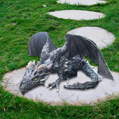 Dragon Guardian Statue with Detailed Sculpting for Garden, Patio, Pond, and Yard Decor