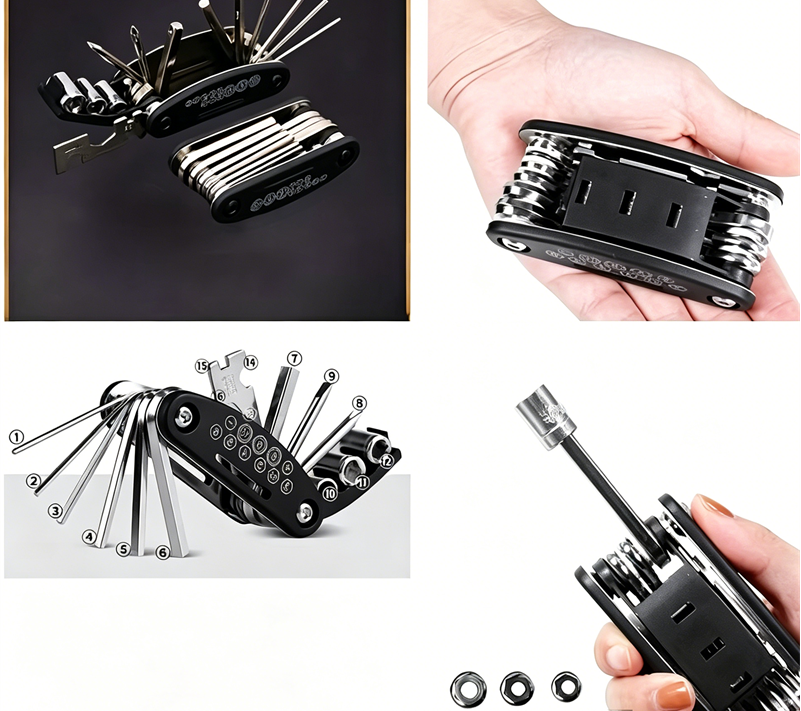 16-in-1 Rotating Socket Wrench with Non-Slip Handle and Universal Compatibility