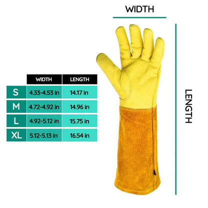 Garden Gloves with Double Stitched Reinforcement and Elastic Wristband