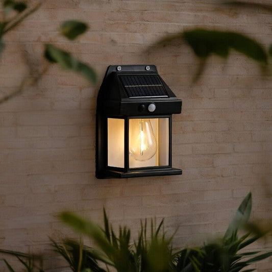 Solar Motion Sensor Light with Warm White Glow for Outdoor Pathways