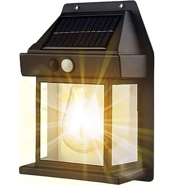 Solar Motion Sensor Light with Warm White Glow for Outdoor Pathways
