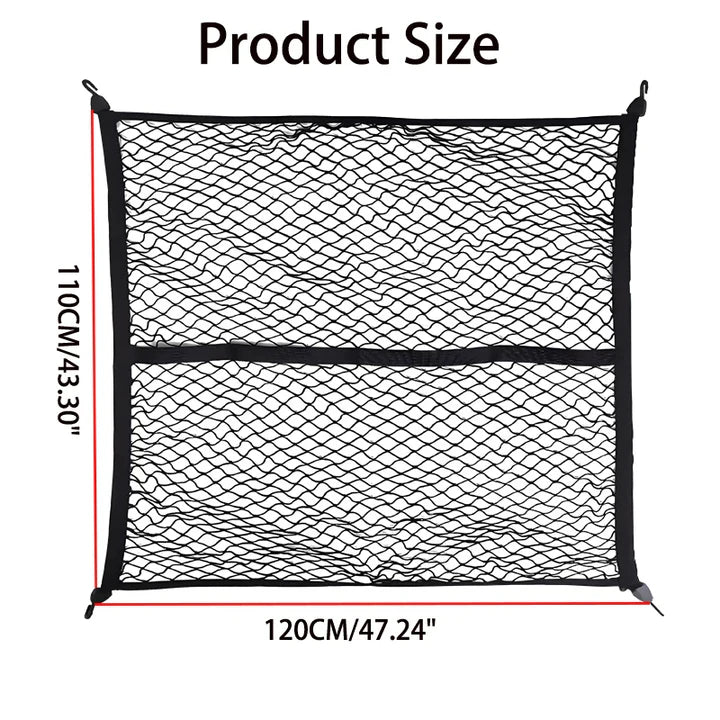 Elastic Nylon Cargo Net with Reinforced Edges and Encrypted Mesh Pattern for Truck Beds