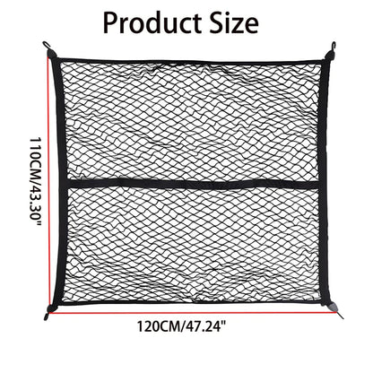 Elastic Nylon Cargo Net with Reinforced Edges and Encrypted Mesh Pattern for Truck Beds