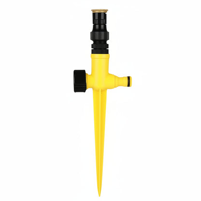 Rotating Garden Sprinkler with Adjustable Spray Settings and Ground Insert Base