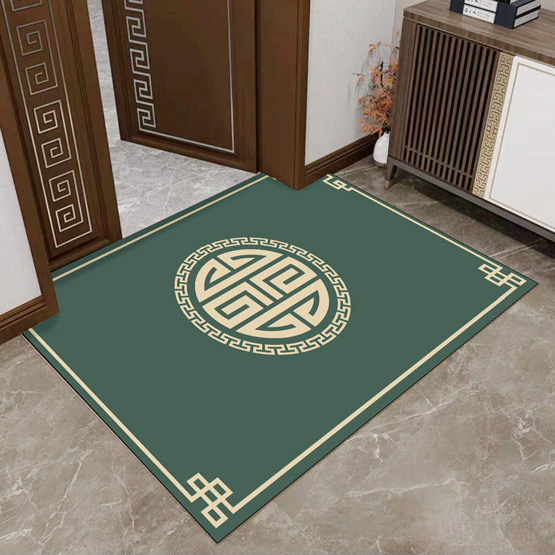 Floral Floor Mat with Indoor Outdoor Use and Spot Clean Maintenance