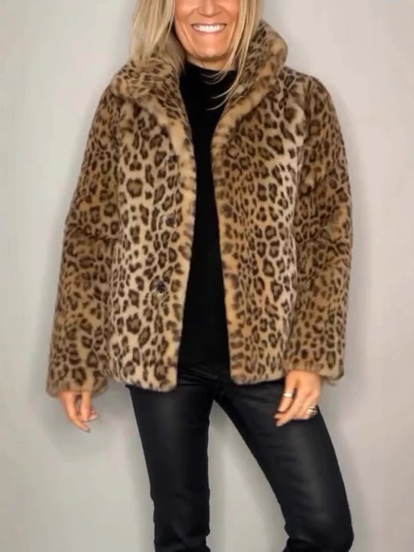 Bella Leopard Fur Coat