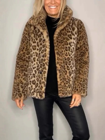 Bella Leopard Fur Coat