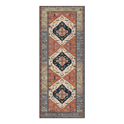 Vintage Pattern Runner with Non-Slip Backing and Machine Washable Fibers