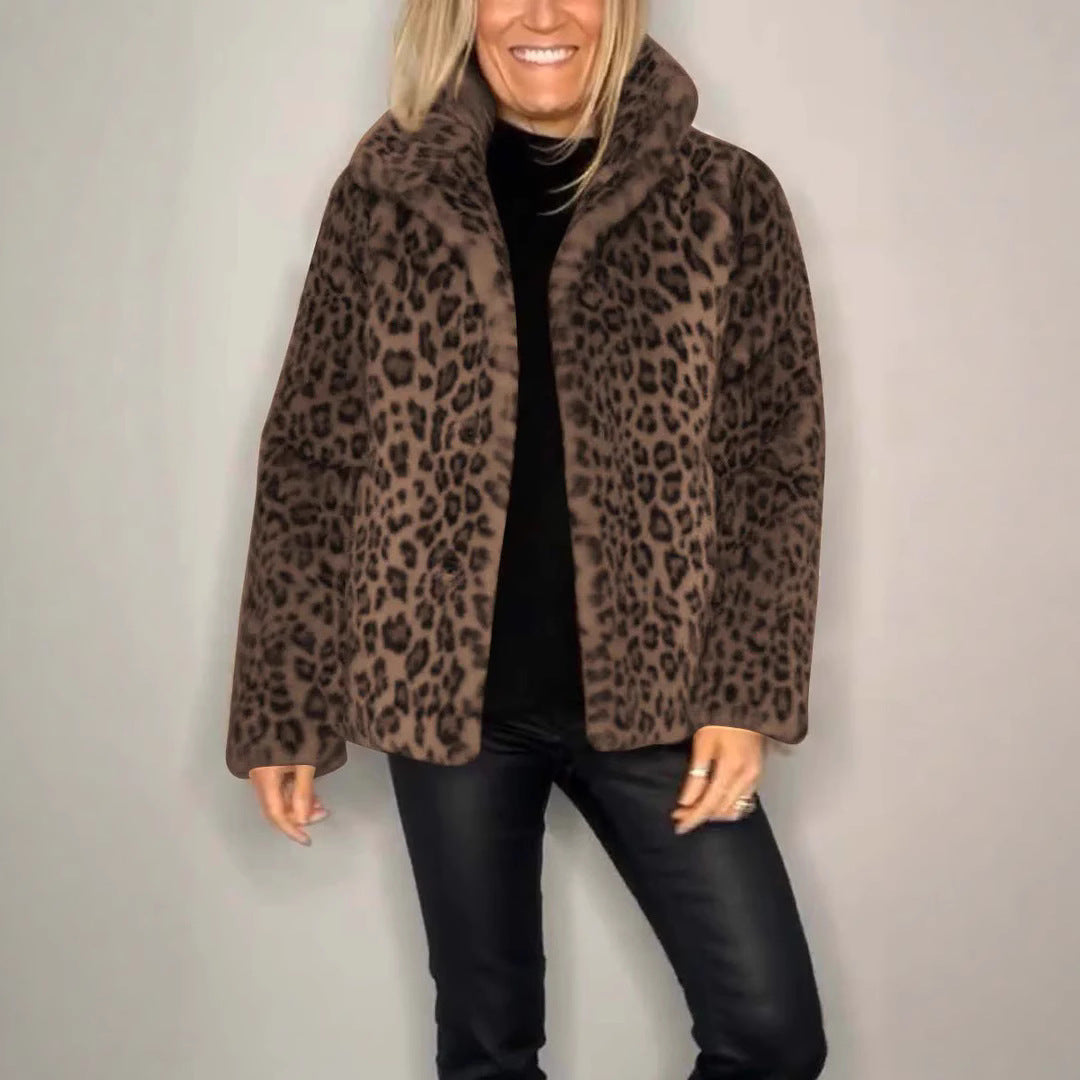 Bella Leopard Fur Coat