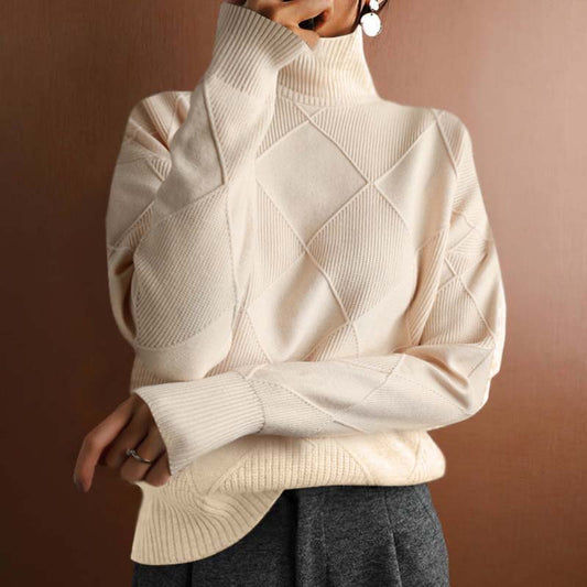 Maya Geometrisk Tekstureret Sweater