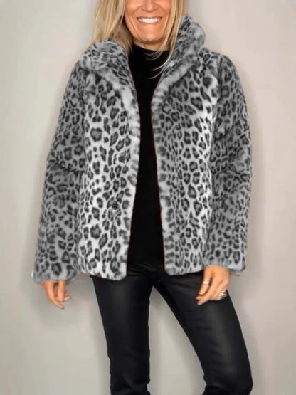 Bella Leopard Fur Coat