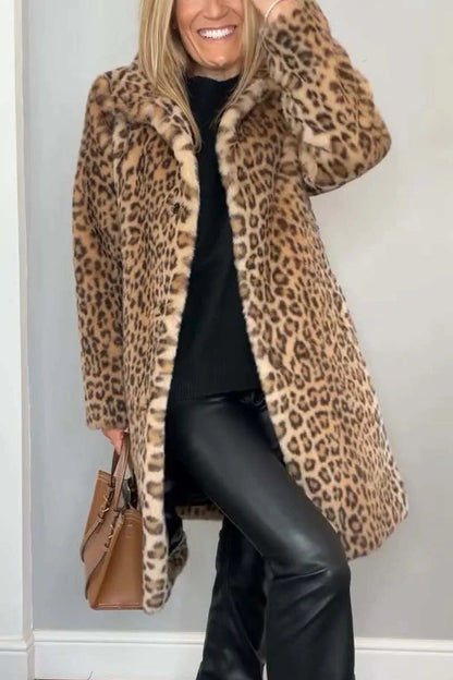 Bella Leopard Fur Coat