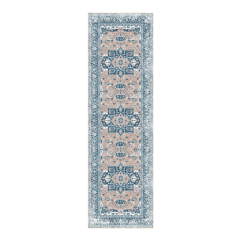Vintage Pattern Runner with Non-Slip Backing and Machine Washable Fibers