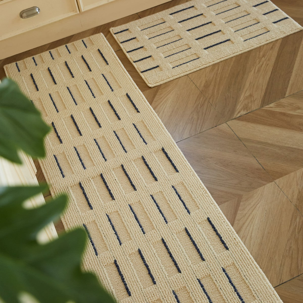 Non-Slip Runner Mat with Textured Surface for Hallways and Entryways