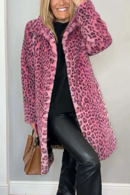 Bella Leopard Fur Coat