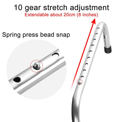 Extendable Balcony Clothes Rack with Stainless Steel Frame and Foldable Design