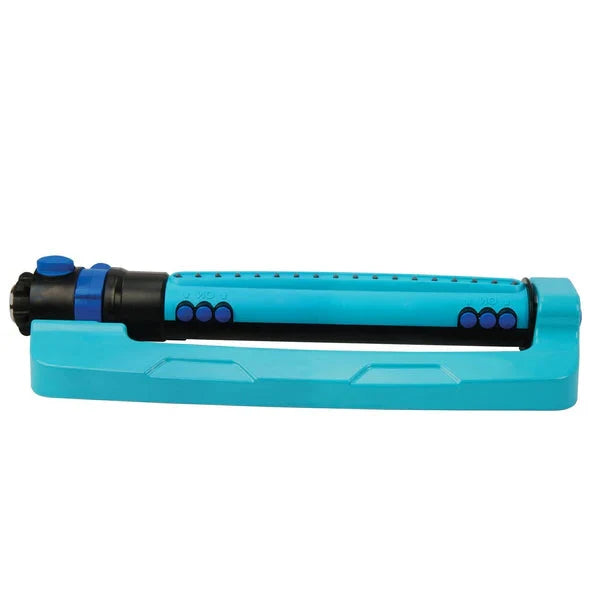 Oscillating Lawn Sprinkler with 18 Nozzle Heads and Adjustable Spray Patterns, 4500 Sq Ft Coverage