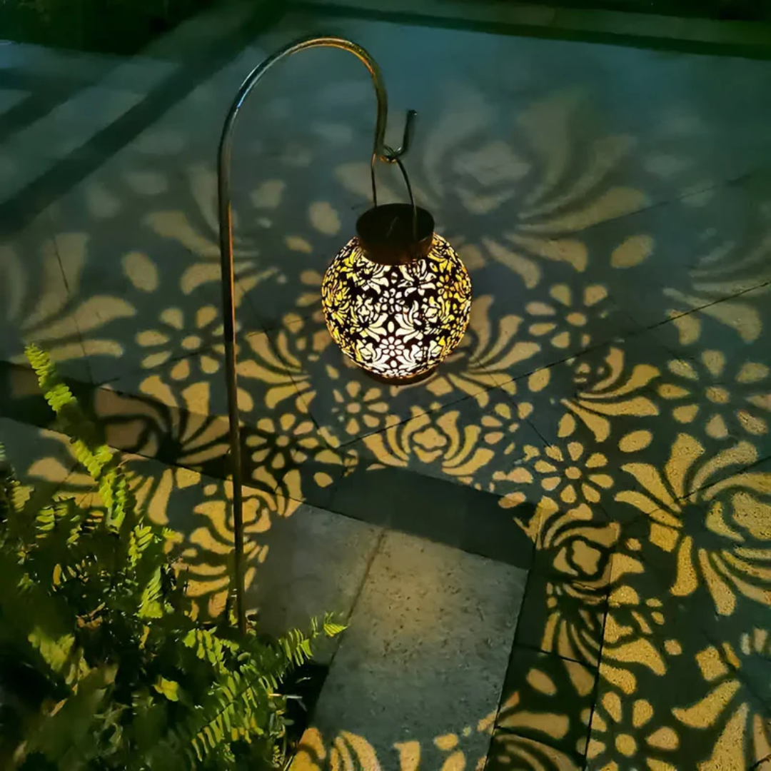 Solar Pendant Light with Automatic Dusk Sensor and 12-Hour Runtime for Outdoor Patios