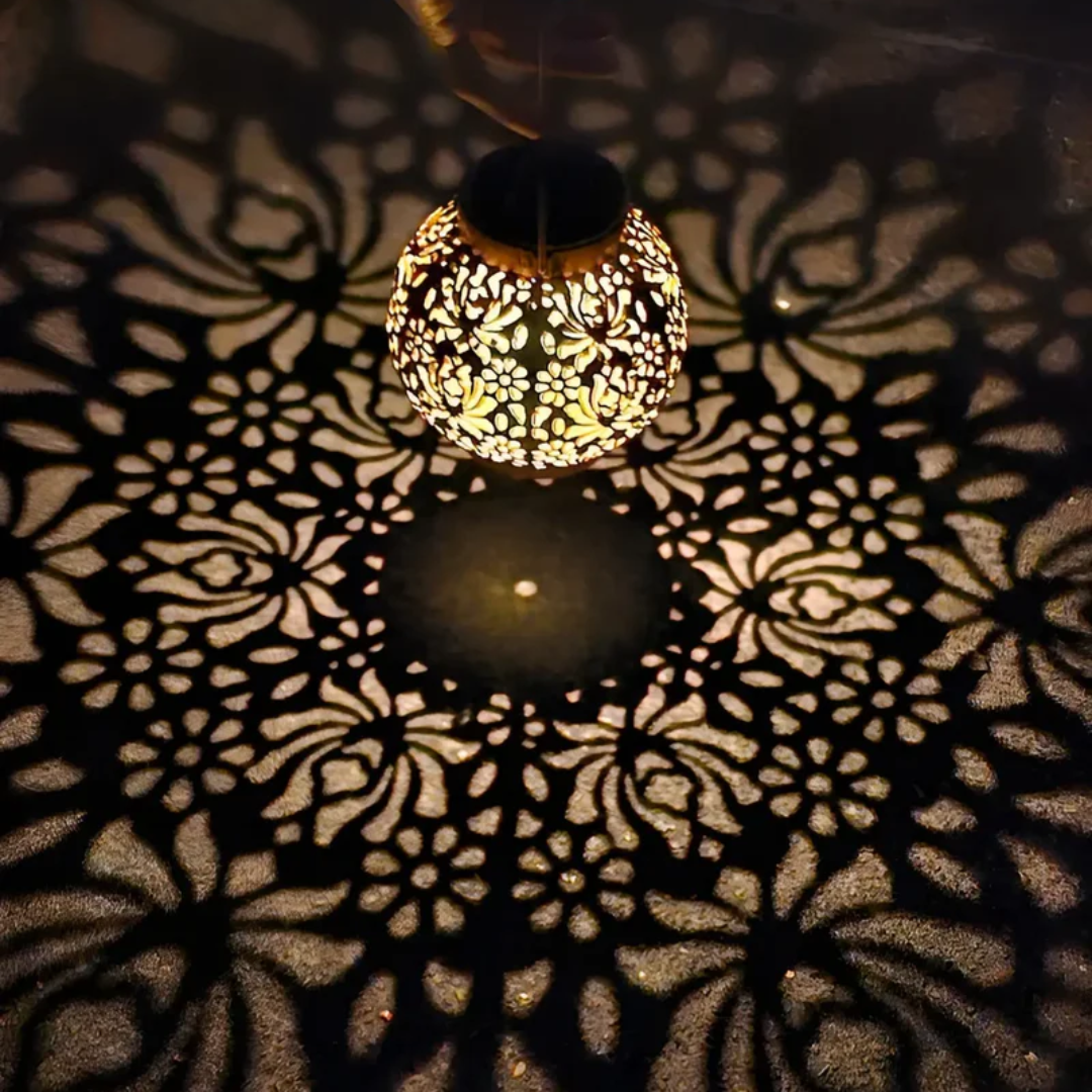 Solar Pendant Light with Automatic Dusk Sensor and 12-Hour Runtime for Outdoor Patios