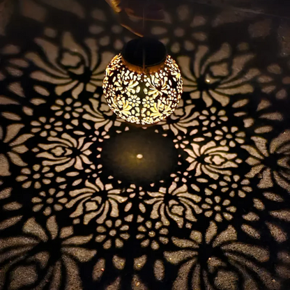 Solar Pendant Light with Automatic Dusk Sensor and 12-Hour Runtime for Outdoor Patios