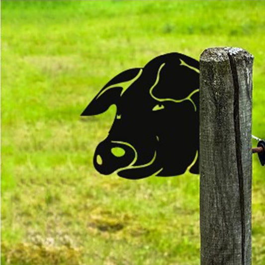 Metal Peeping Animal Yard Ornament with Varnish Coating and Rust Resistance