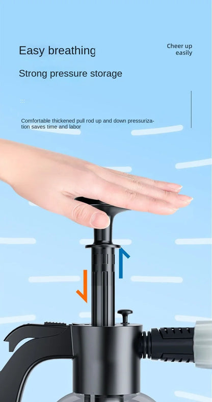 Hand Pump Foam Washer with Dual Nozzles and 2-Liter Capacity