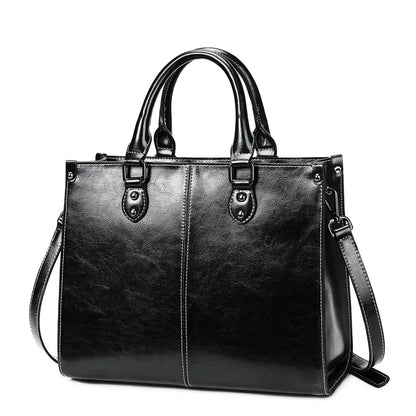 Bella Genuine Leather Crossbody Tote