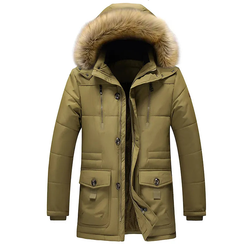Warm Men's Hooded Parka