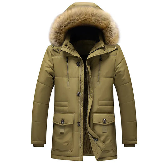 Warm Men's Hooded Parka