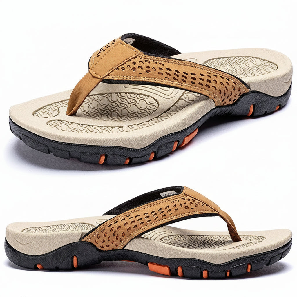 Men's Orthopedic Sandals with Contoured Arch Support and Water Resista ...