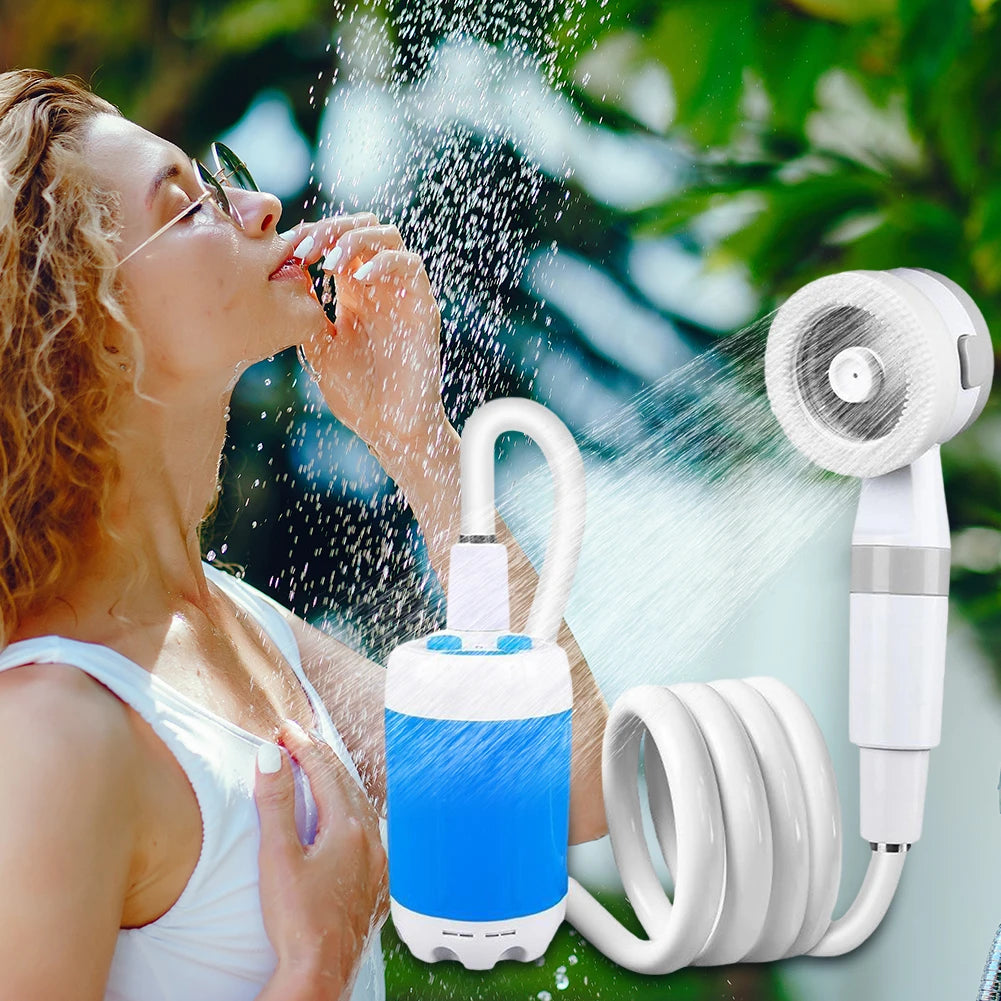 Rechargeable Camping Shower Pump 4000mAh Digital Display