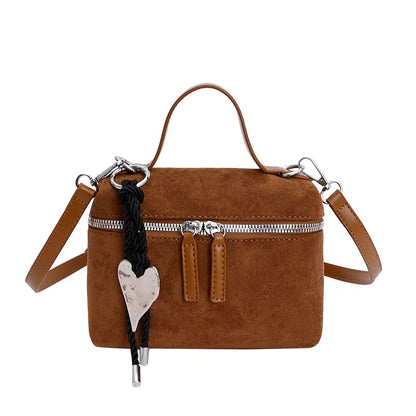 Luna Faux Suede Box Bag