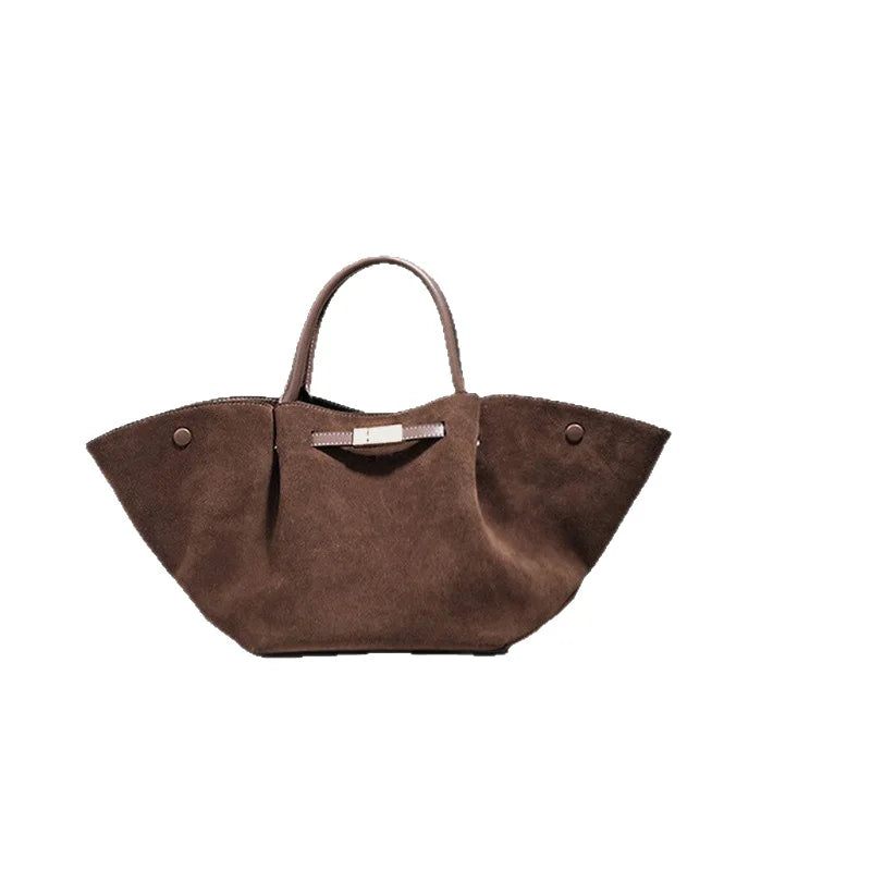 Luna Suede Wings Leather Tote
