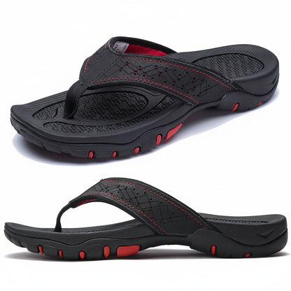 Men's Orthopedic Sandals with Contoured Arch Support and Water Resistant Nubuck, Wide Platform