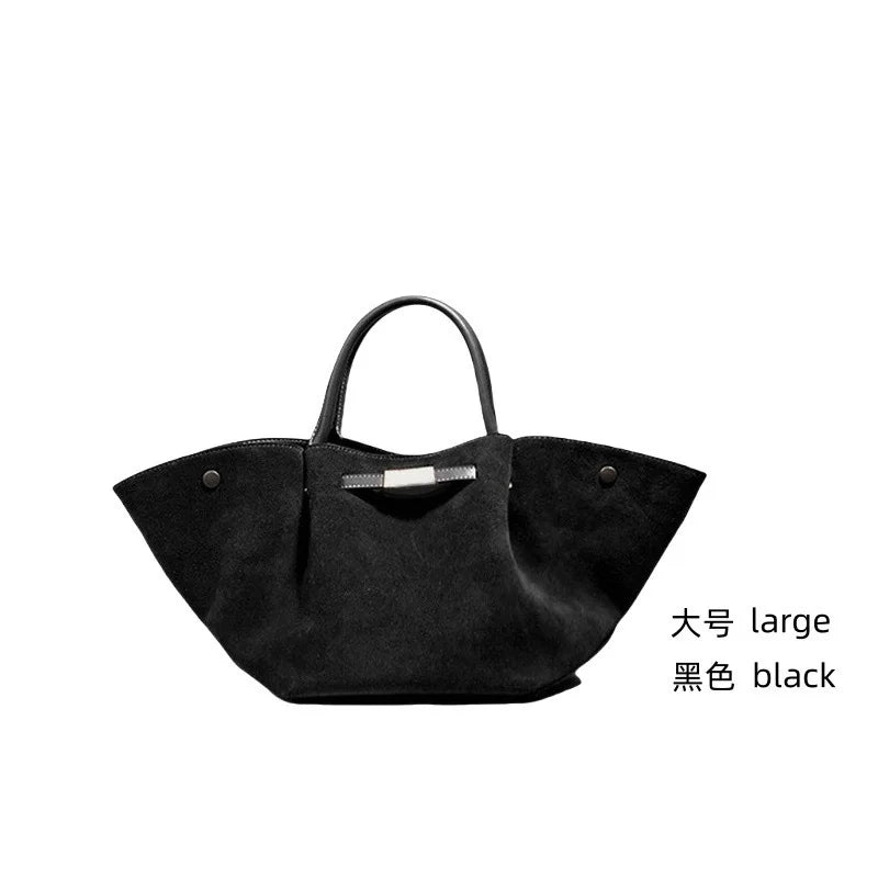 Luna Suede Wings Leather Tote