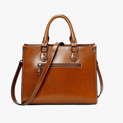 Bella Genuine Leather Crossbody Tote
