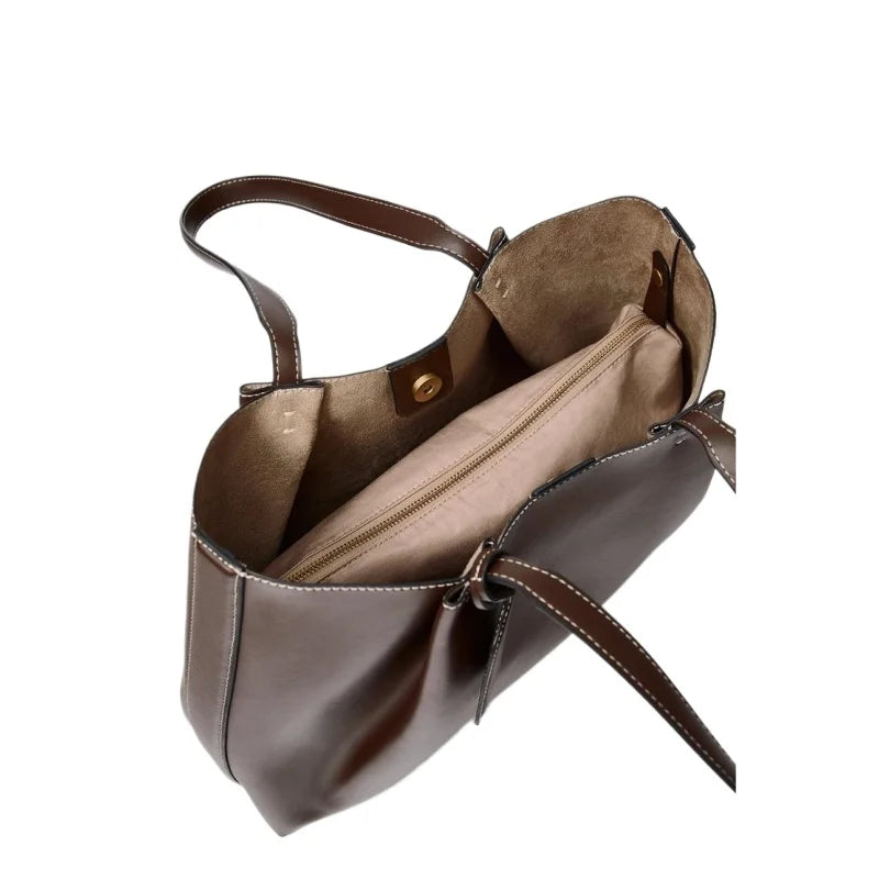 Willow Solid Color Top Handle Tote