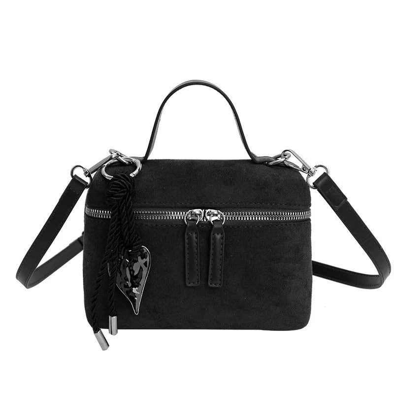 Luna Faux Suede Box Bag