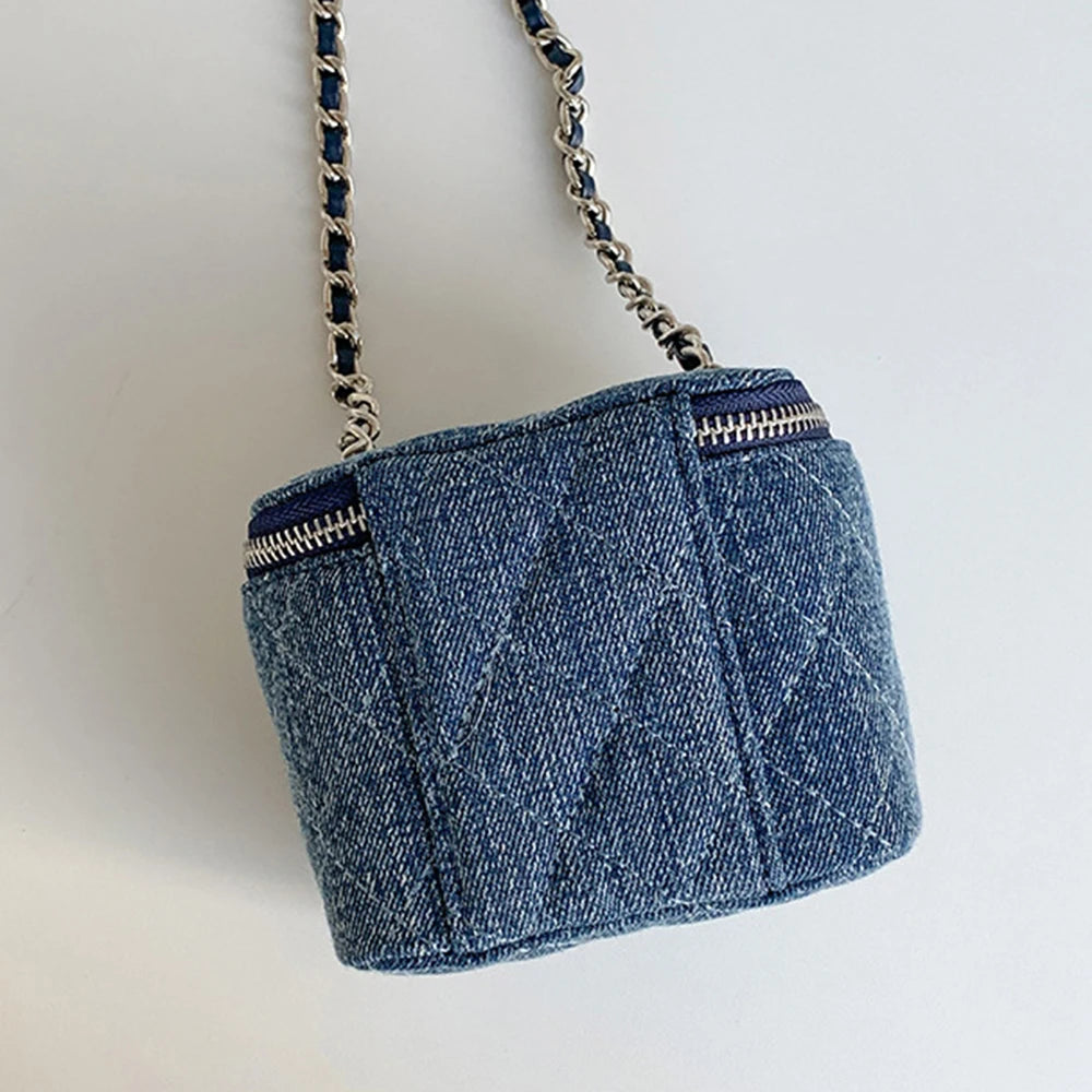 Bella Denim Chain Crossbody Bag
