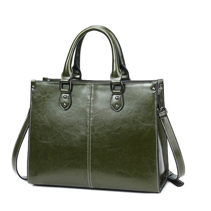 Bella Genuine Leather Crossbody Tote