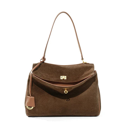 Bella Suede Leather Tote Bag