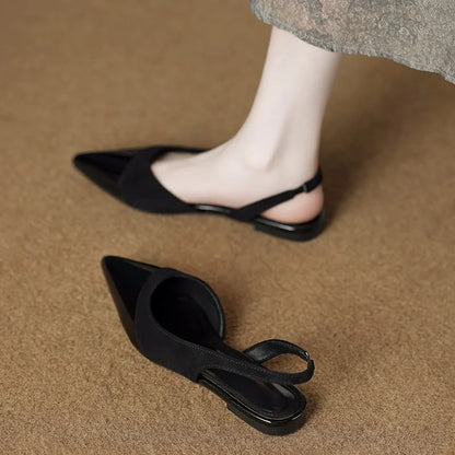 Cina Leather Slingbacks