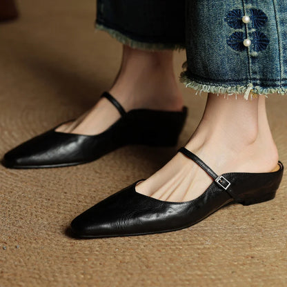 Noa Genuine Leather Mules