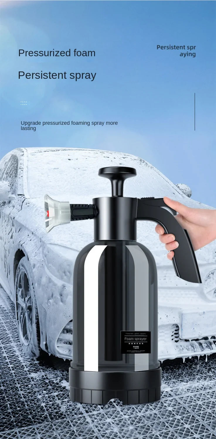 Hand Pump Foam Washer with Dual Nozzles and 2-Liter Capacity