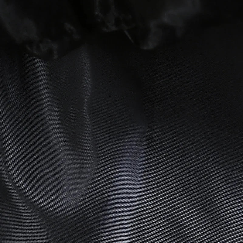 Girls Gothic Cake Gown Costume with Mesh Cutout Details and Layered Skirt